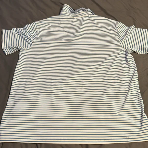 Local Boy Outfitters Blue and White Polo Shirt with Stripes - Picture 4 of 4